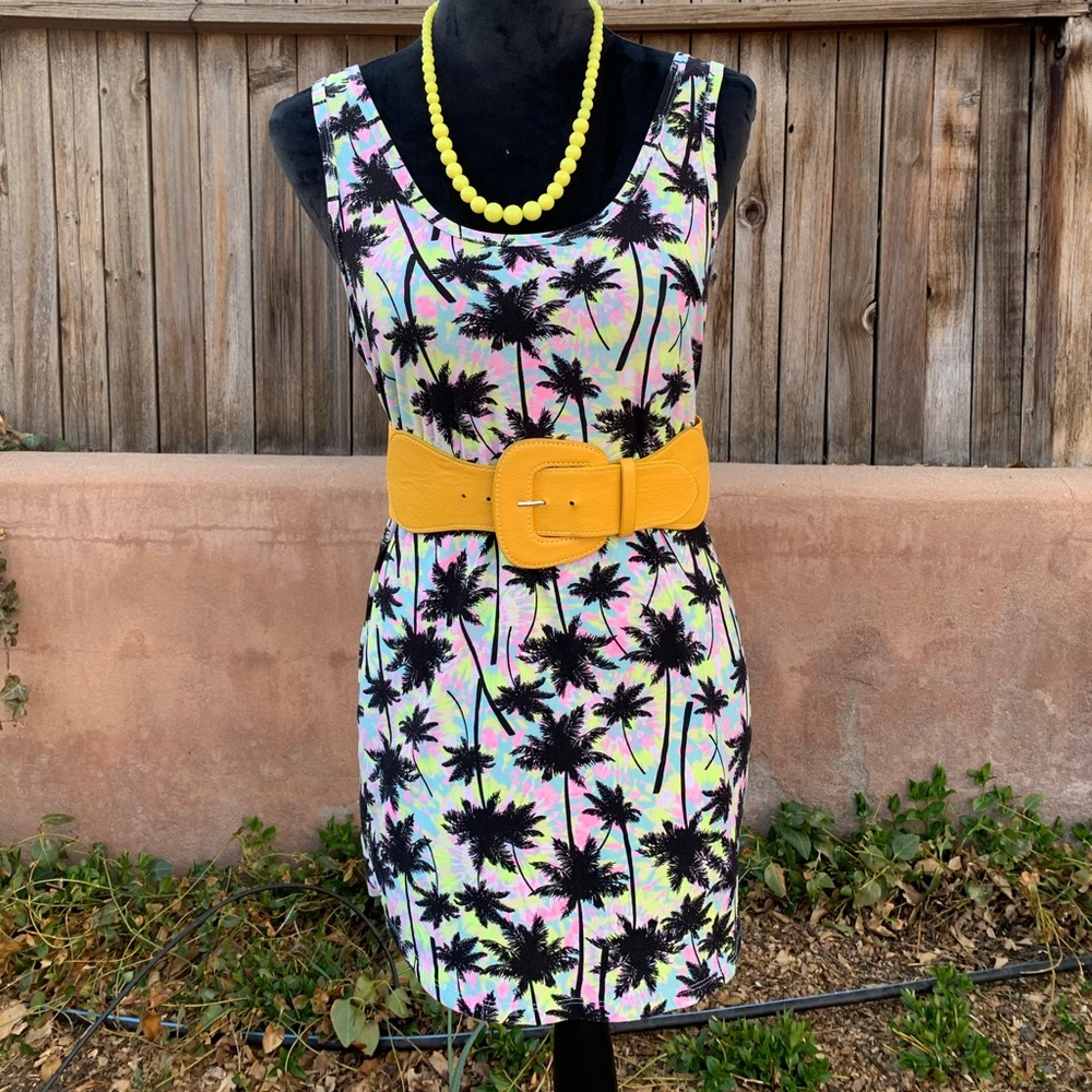 *Host Pick* Tie Dye Palm Tree Tank Dress 🌴🌈